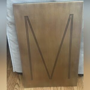Crate&Barrel Brass Letter M Decor